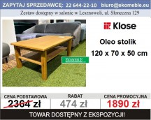 Klose - OLEO stolik kawowy, dąb dziki ef. wosku